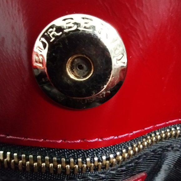 Burberry Red Shoulder Bag Quilted Large Grande Tote Bag Made In Italy Authentic - Picture 15 of 16